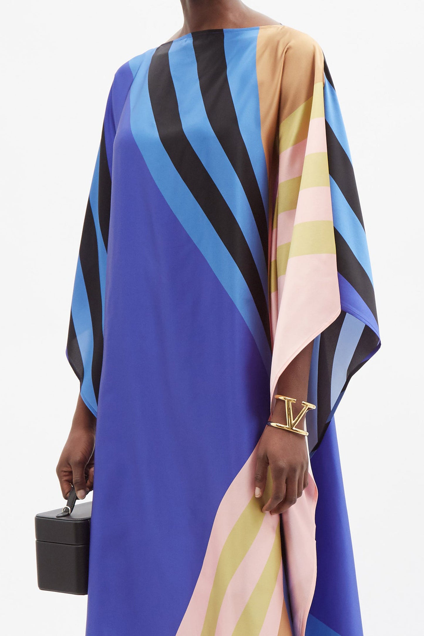 Woman Printed Soft Satin Silk Kaftan