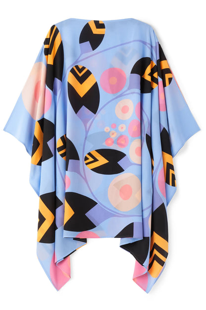 Soft Silk Crepe Printed Short Kaftan