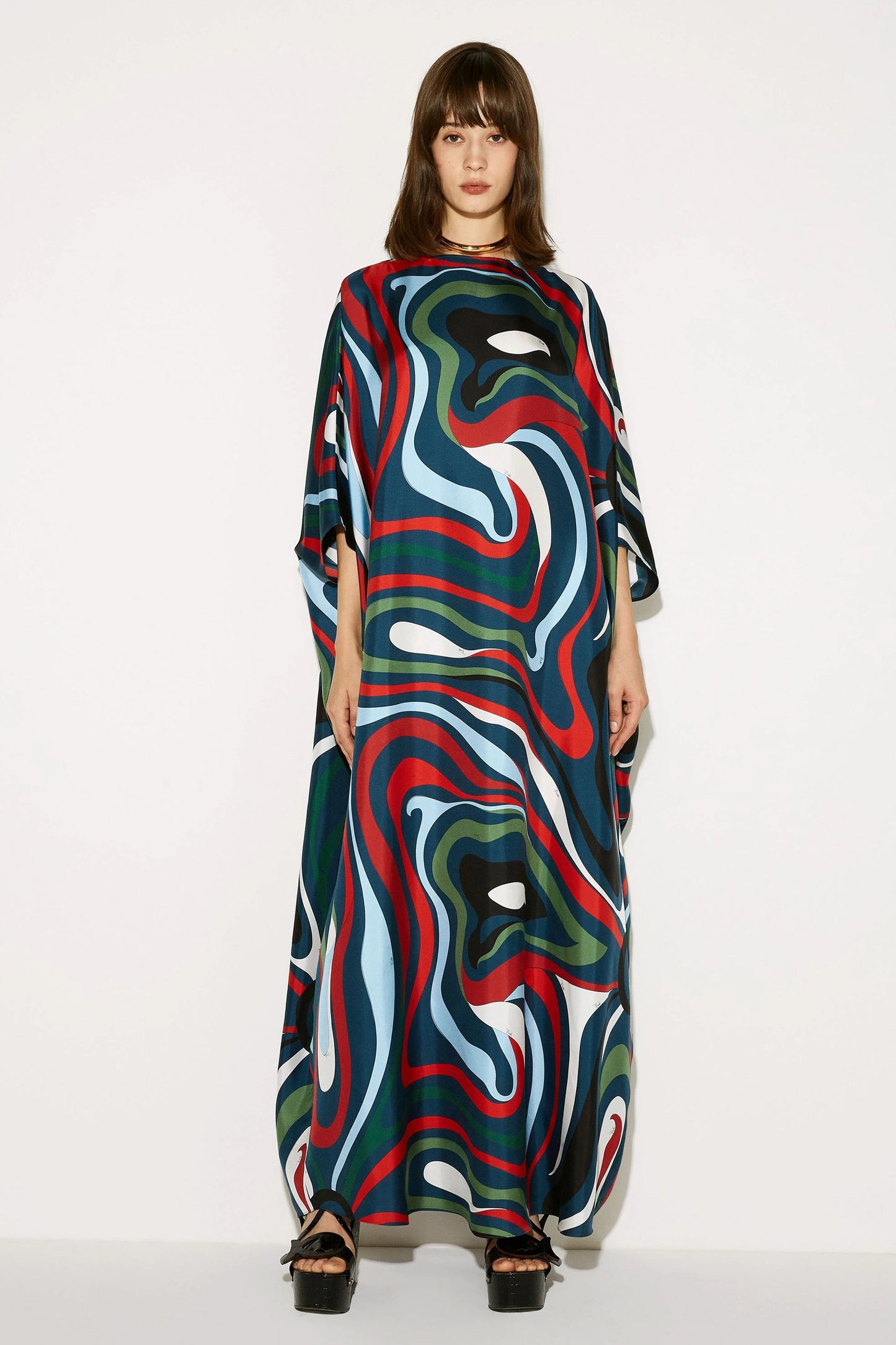 Woman Silk Crepe Kaftan