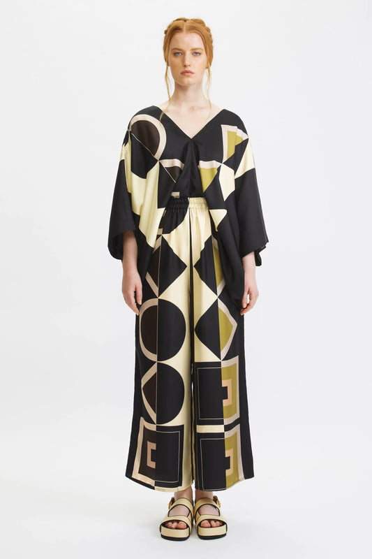 Black Printed Maxi Kaftan