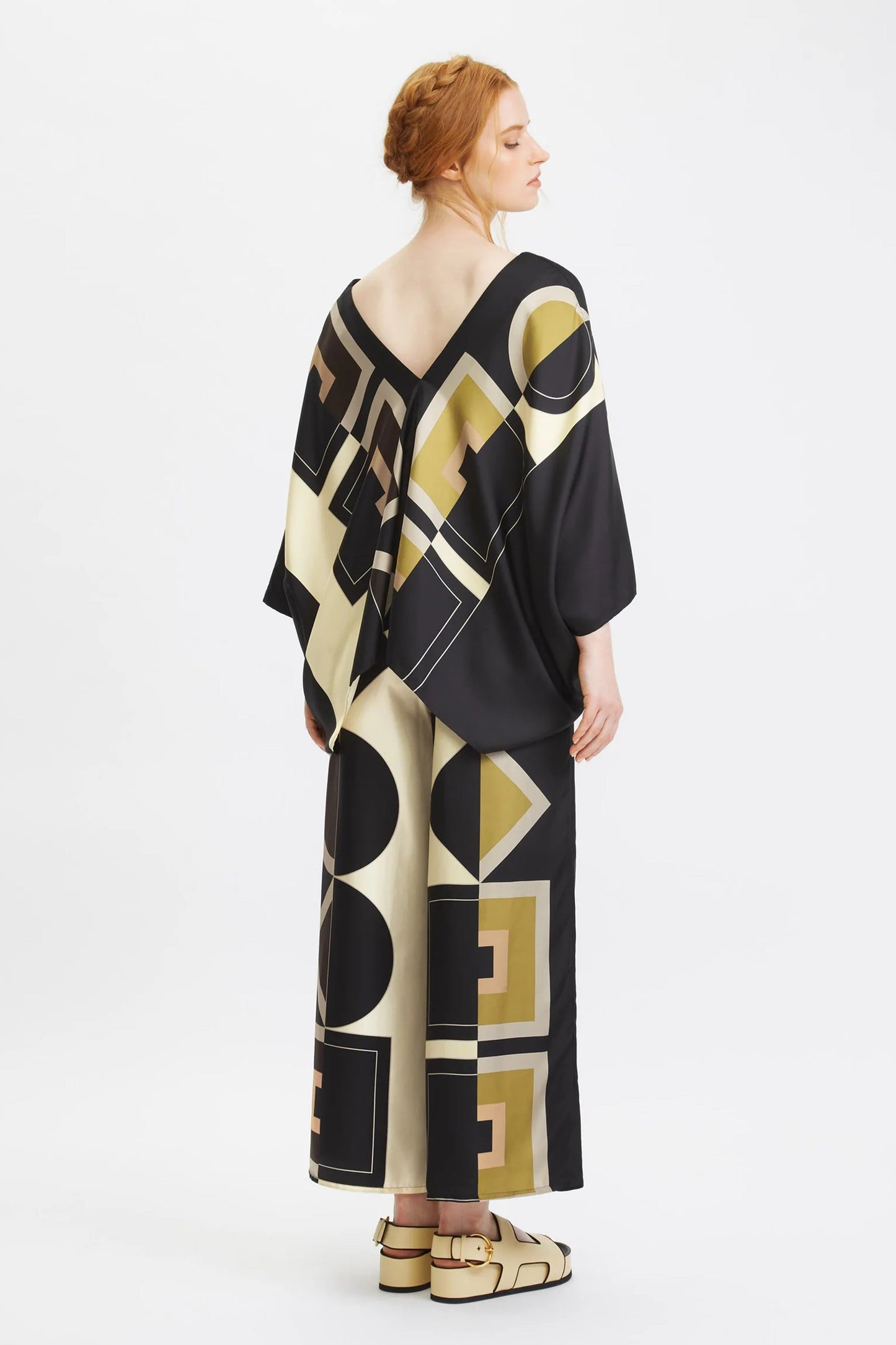 Black Printed Maxi Kaftan