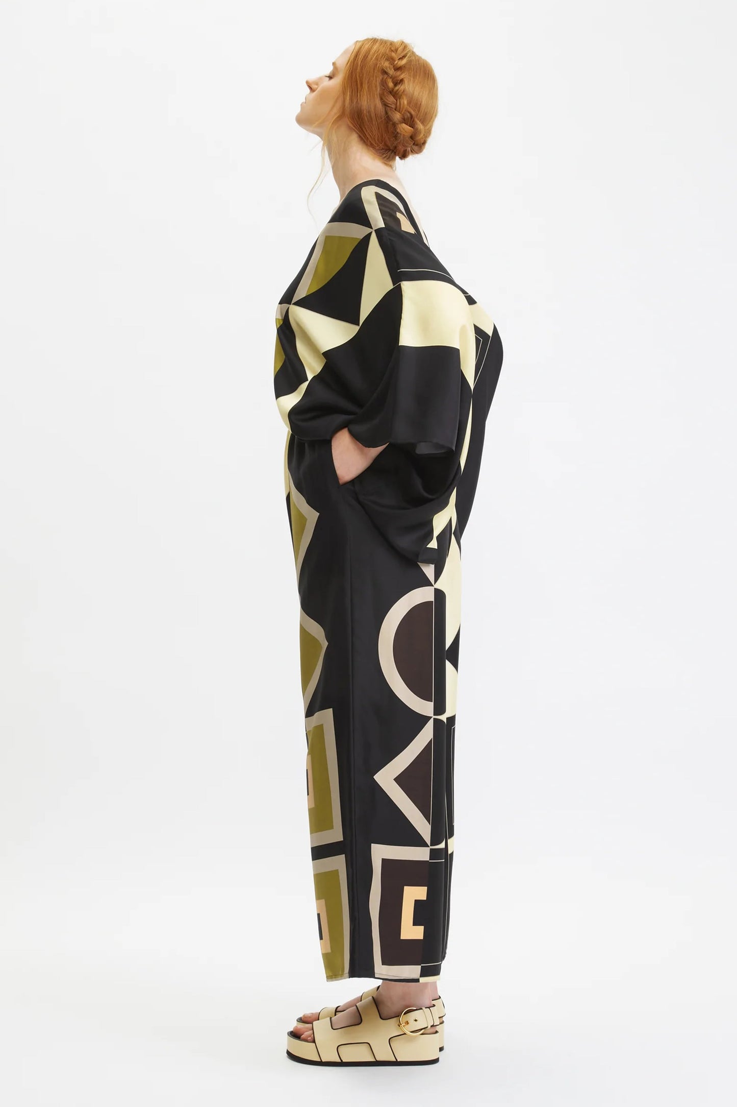 Black Printed Maxi Kaftan