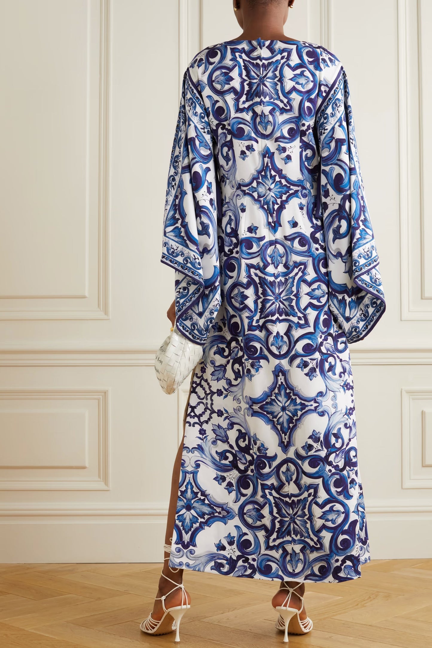 Blue Latest Printed Maxi Kaftan