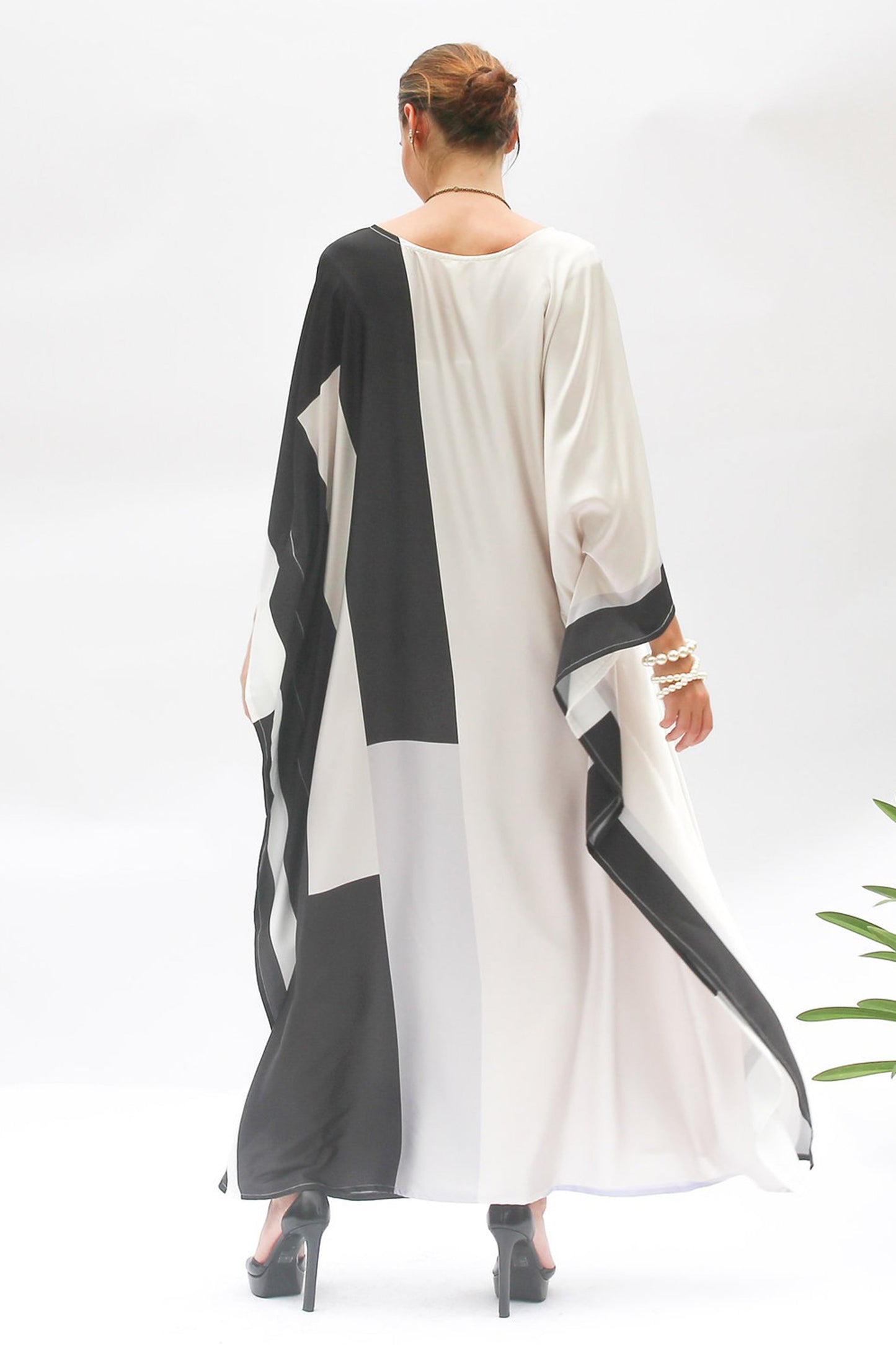 Grey Color Silk Kaftan