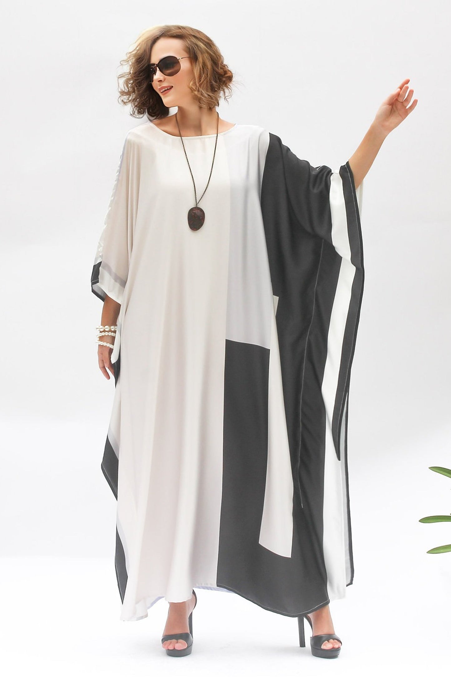 Grey Color Silk Kaftan