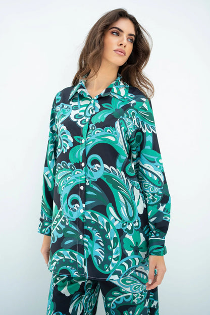 Multi Color Printed Silk Kaftan