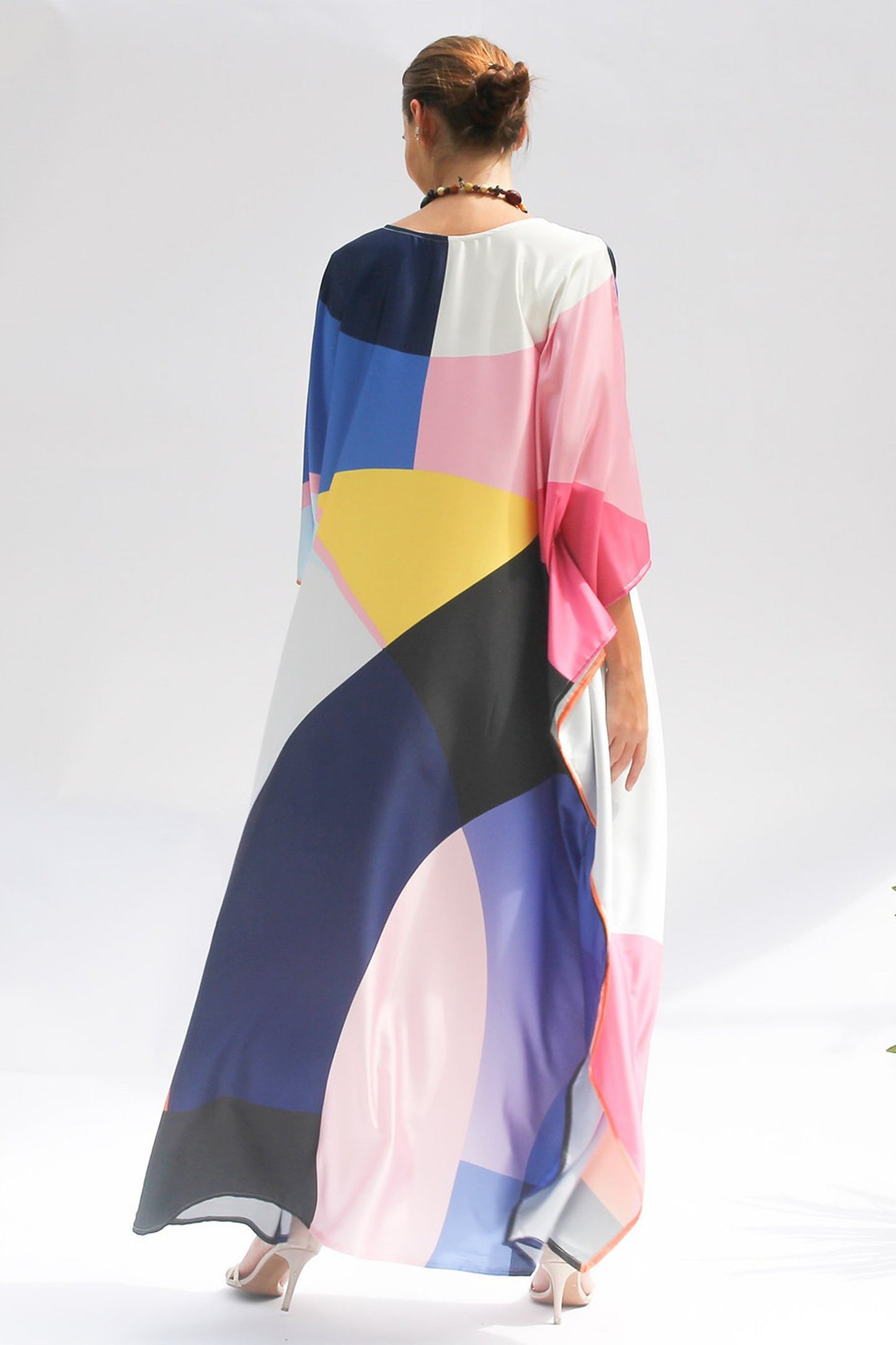 Multi Color Party Wear Silk Kaftan