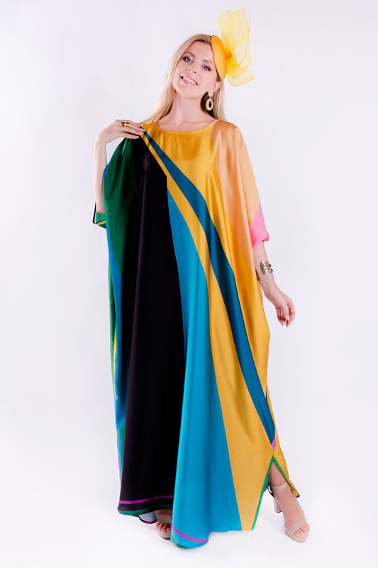 Multi Color Israeli Silk Kaftan