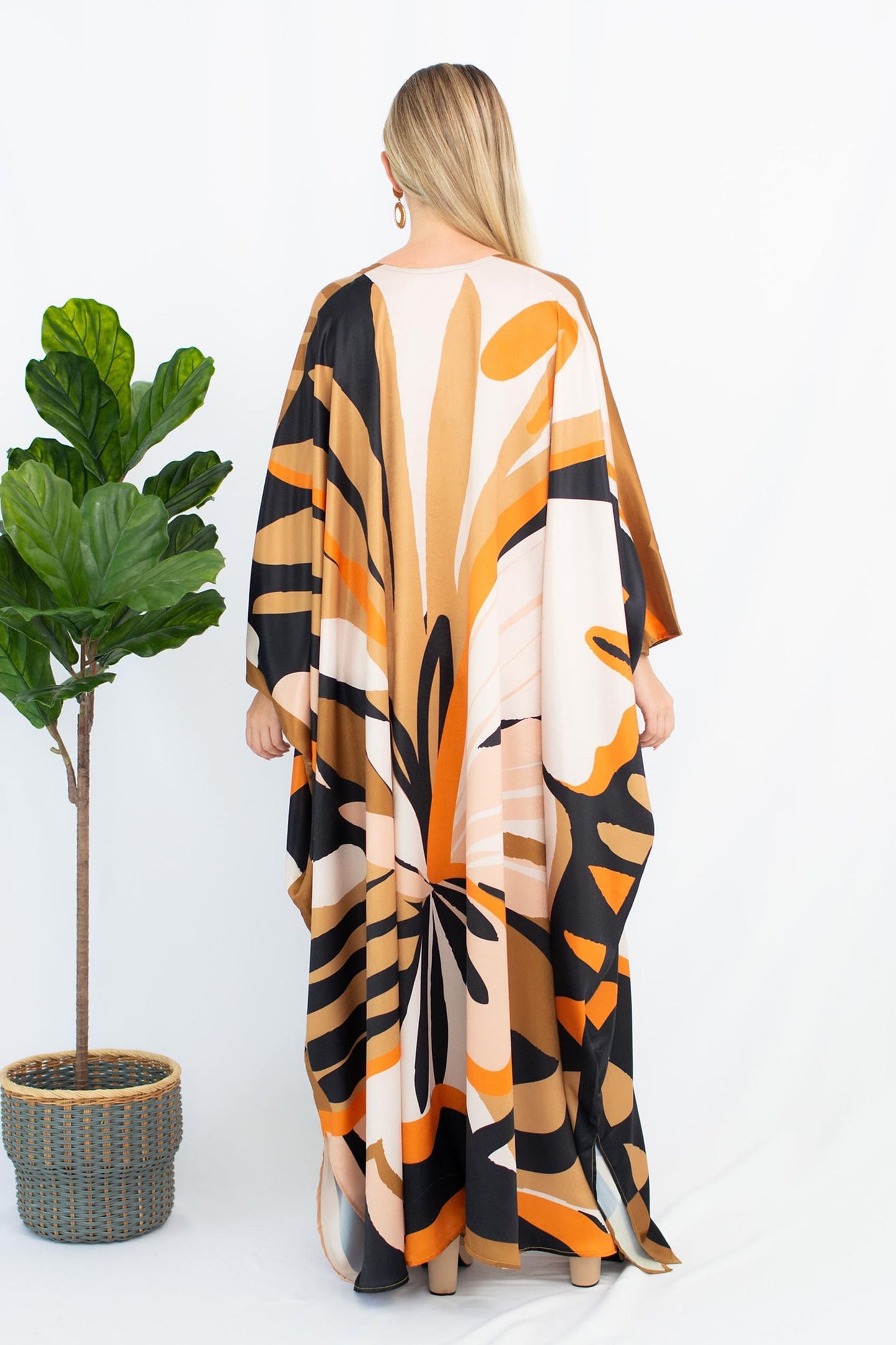 Multi Color Arabic Silk Kaftan