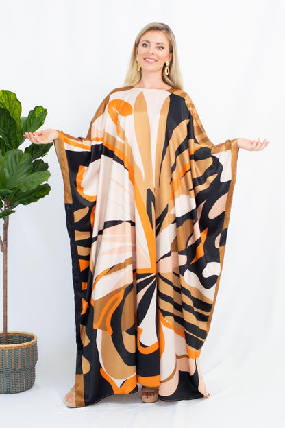 Multi Color Arabic Silk Kaftan