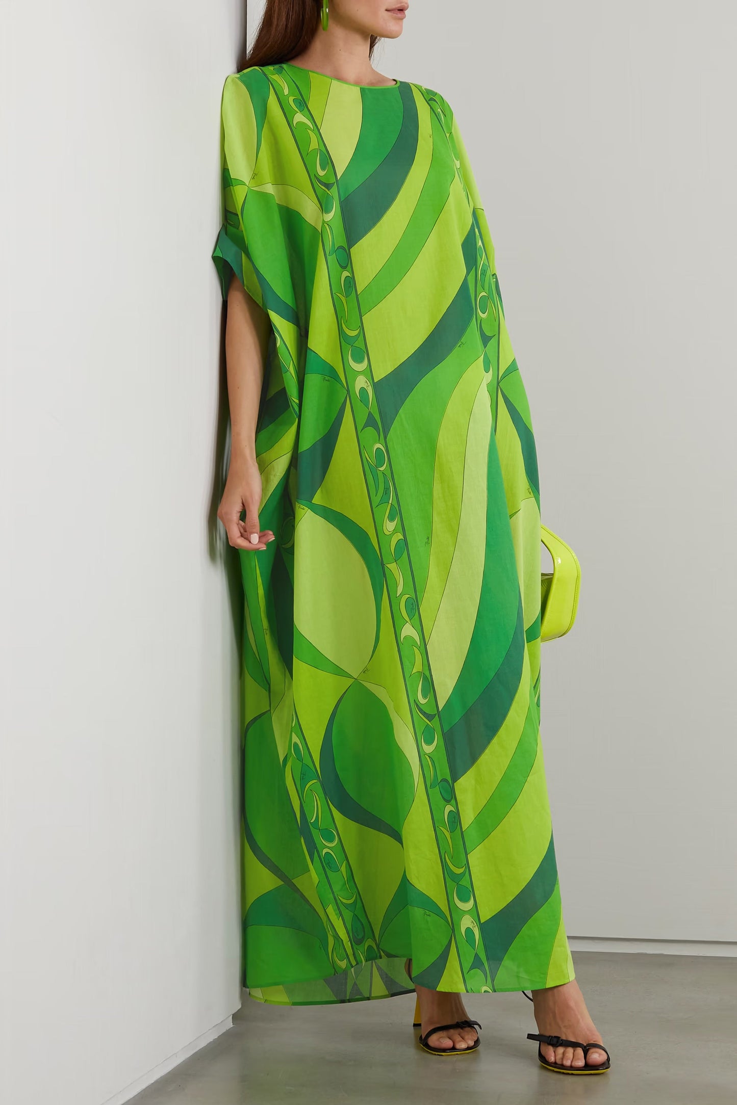 Green Color Designer Kaftan