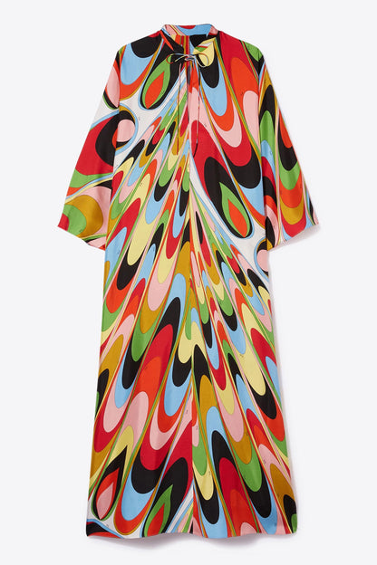 Multi Color Soft Satin Silk Kaftan