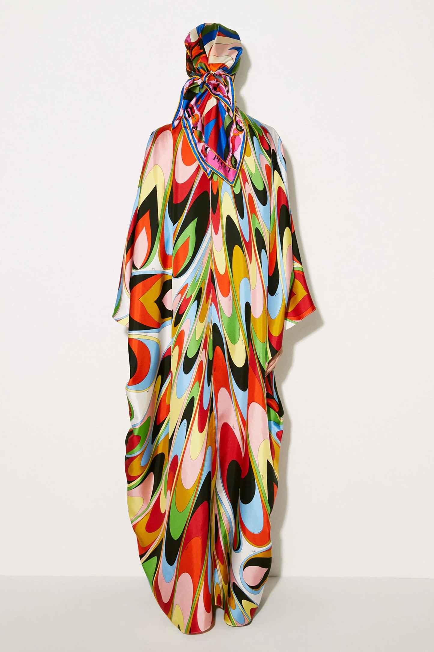 Multi Color Soft Satin Silk Kaftan