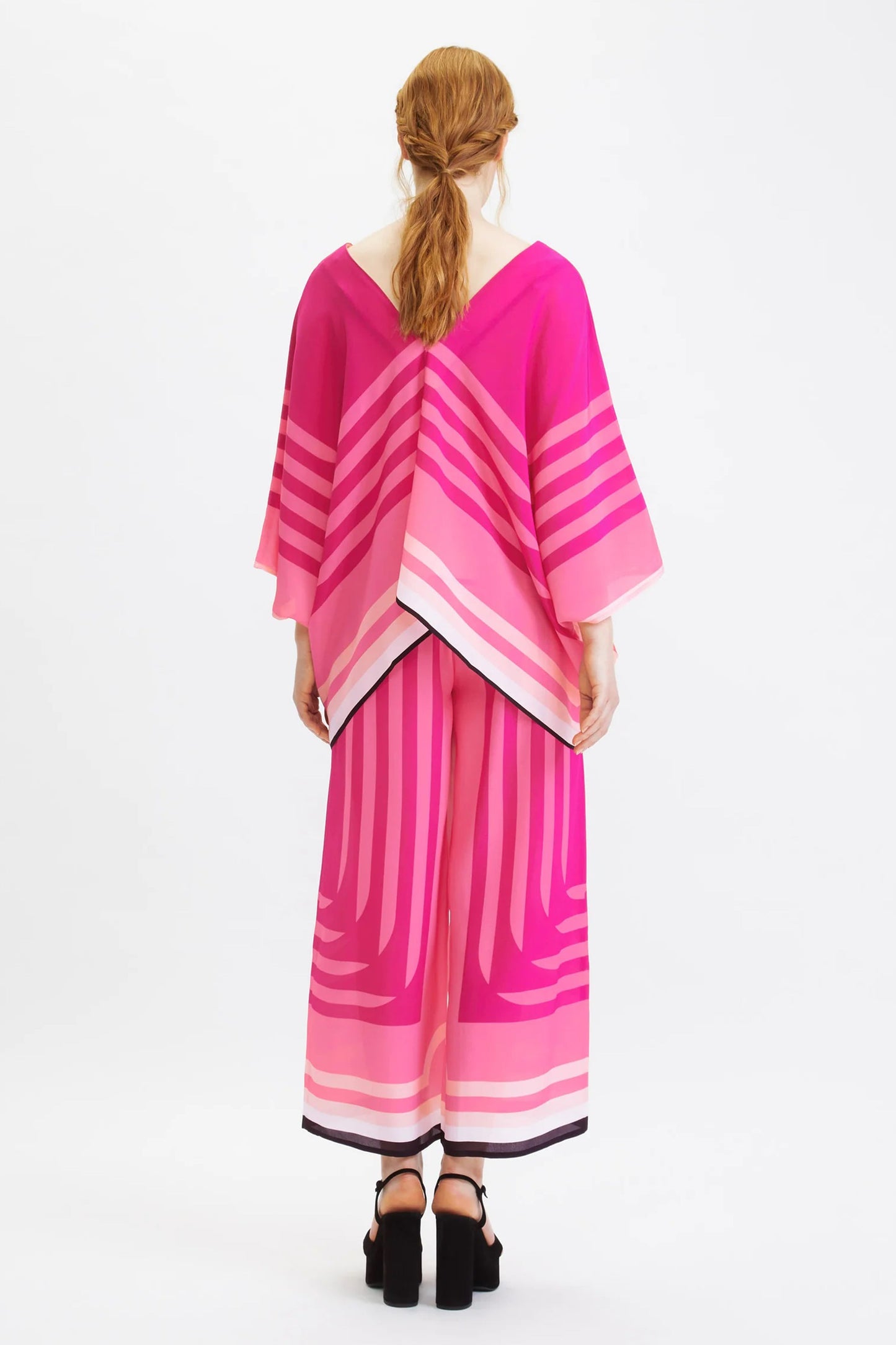 Multi Color Pockets Silk Kaftan