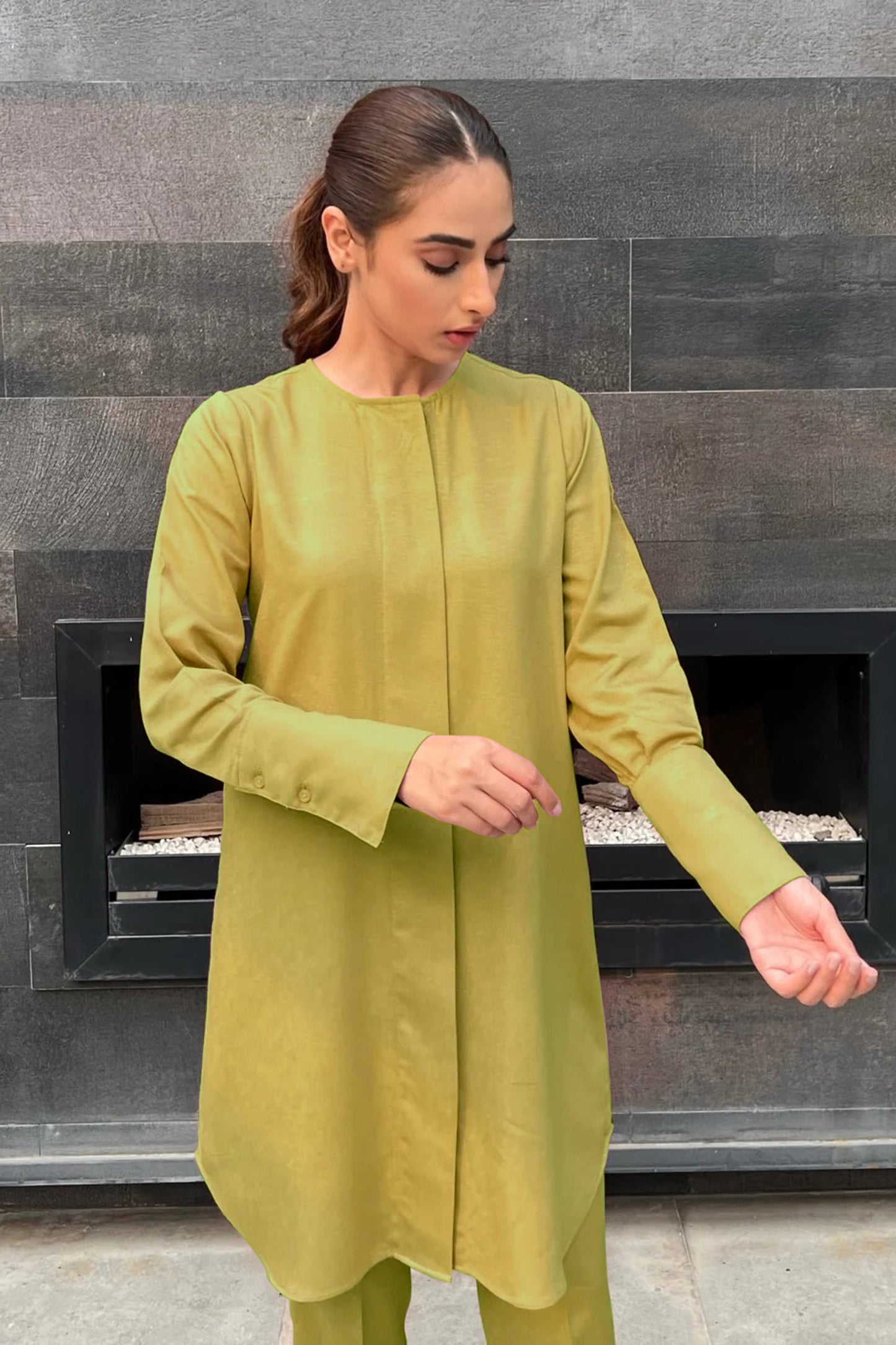 Lemon Silk Party Wear Suit