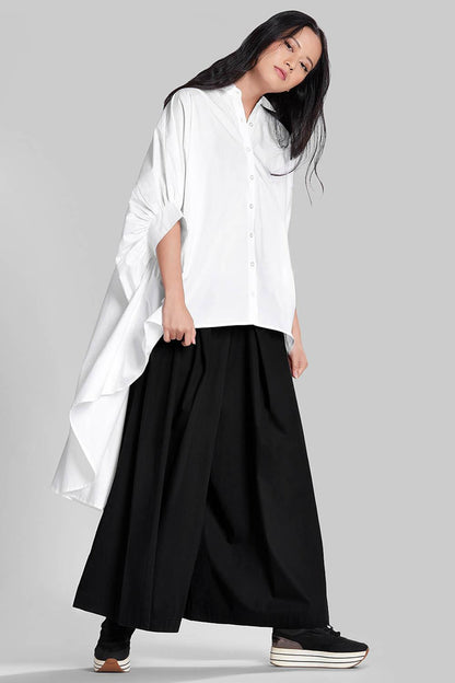 Black Color Cotton Long Kaftan