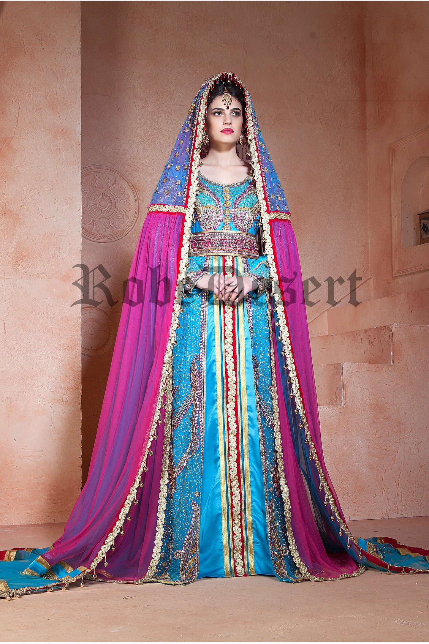 Designer Handmade Arabic Moroccan Kaftan For Wedding Dress