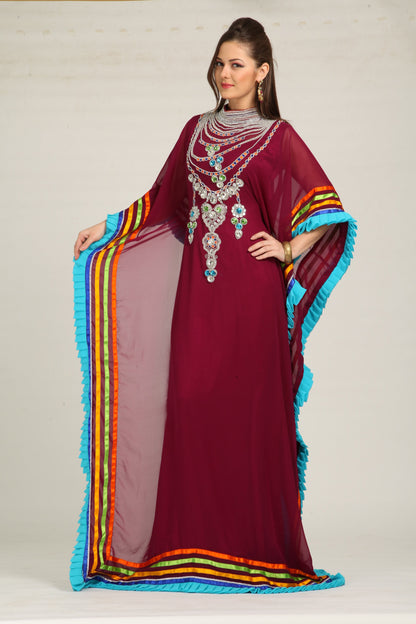 Beautiful Maroon Color African Kaftans