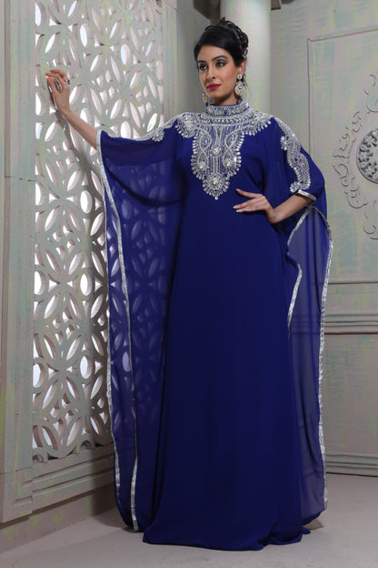 Blue color Designer Takchita Kaftan