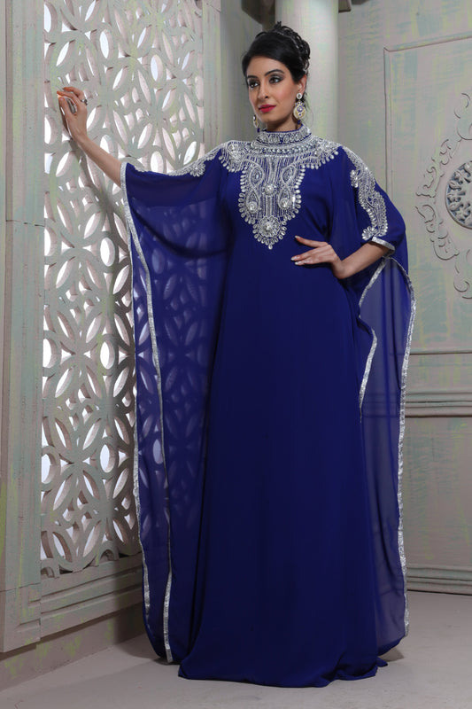Blue color Designer Takchita Kaftan