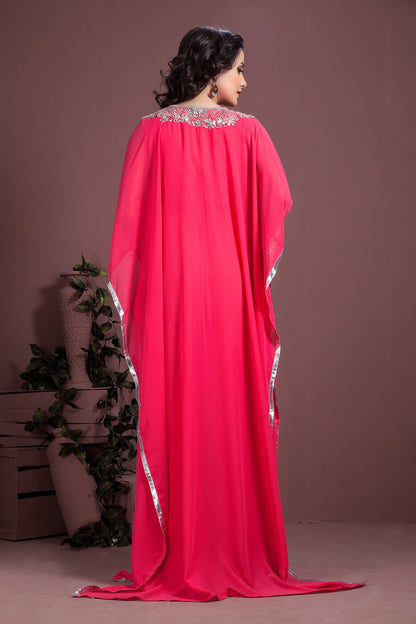 Pink color Georgette Kaftan