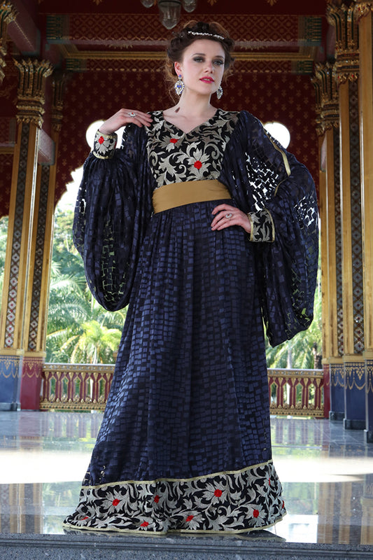 Black Color Arabic Style Kaftan