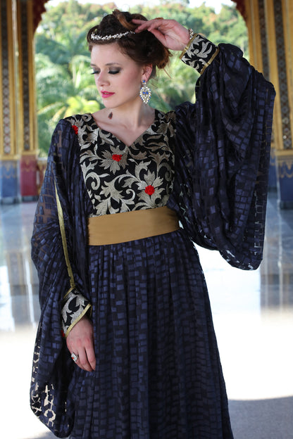 Black Color Arabic Style Kaftan