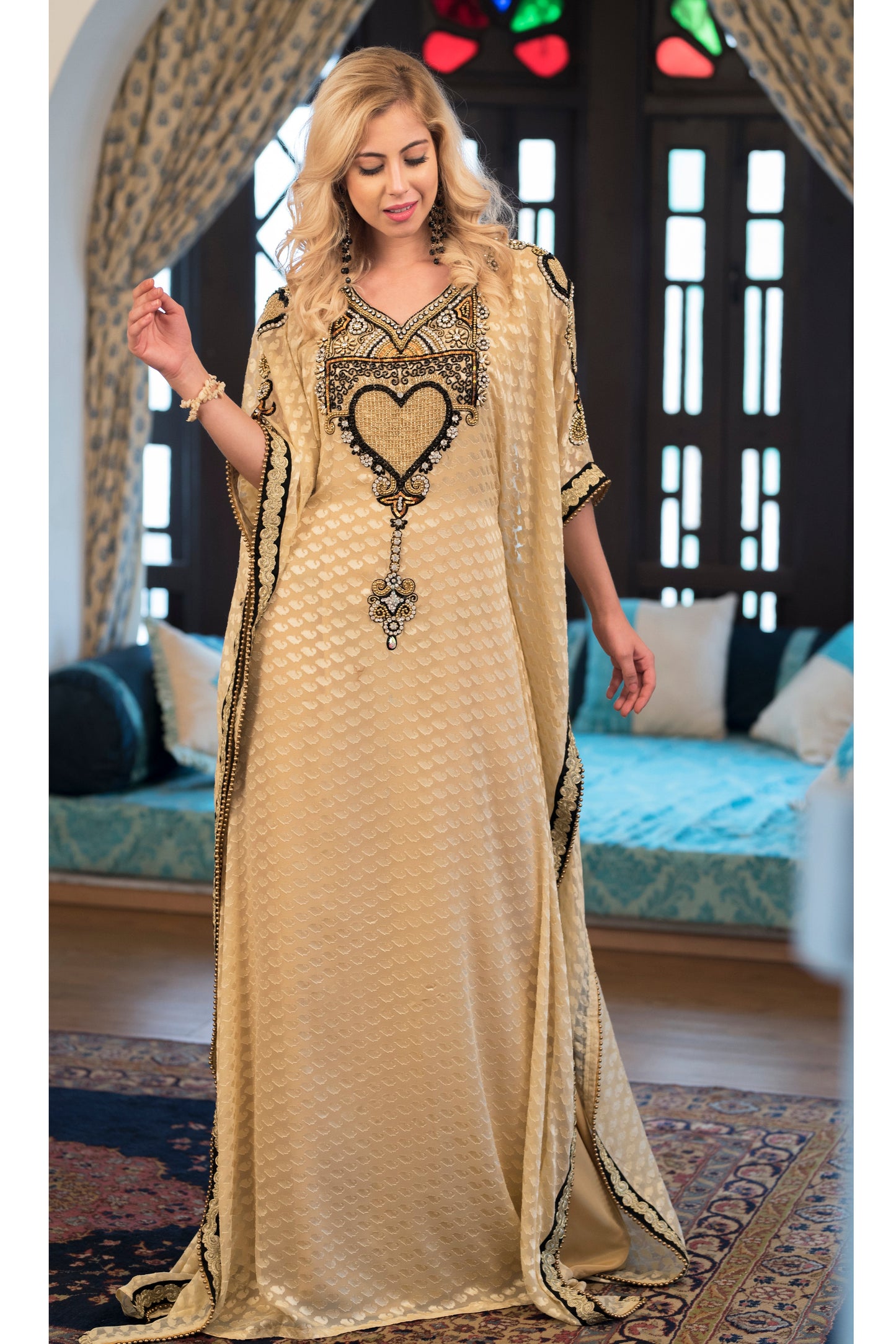 Beige Color Takchita Kaftan