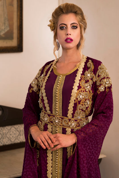Violet Moroccan Wedding Caftan