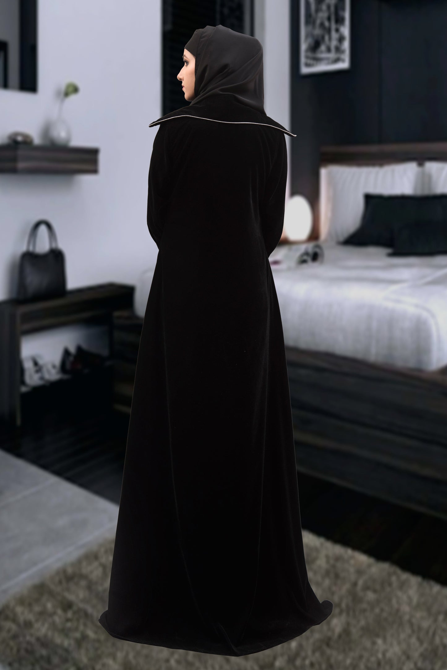 Black Color Morrocon Abaya