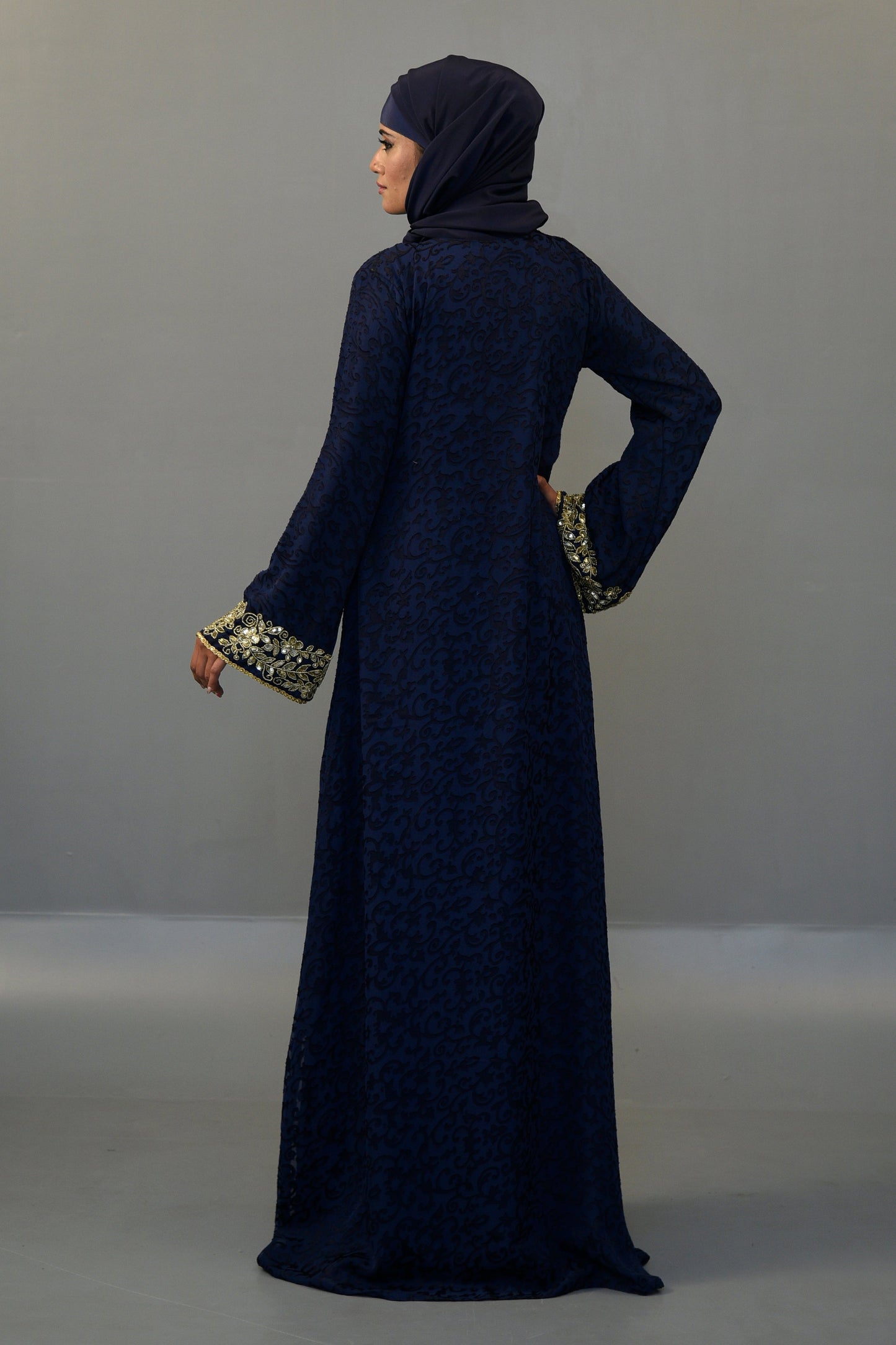 Dark Blue Arabian Kaftan