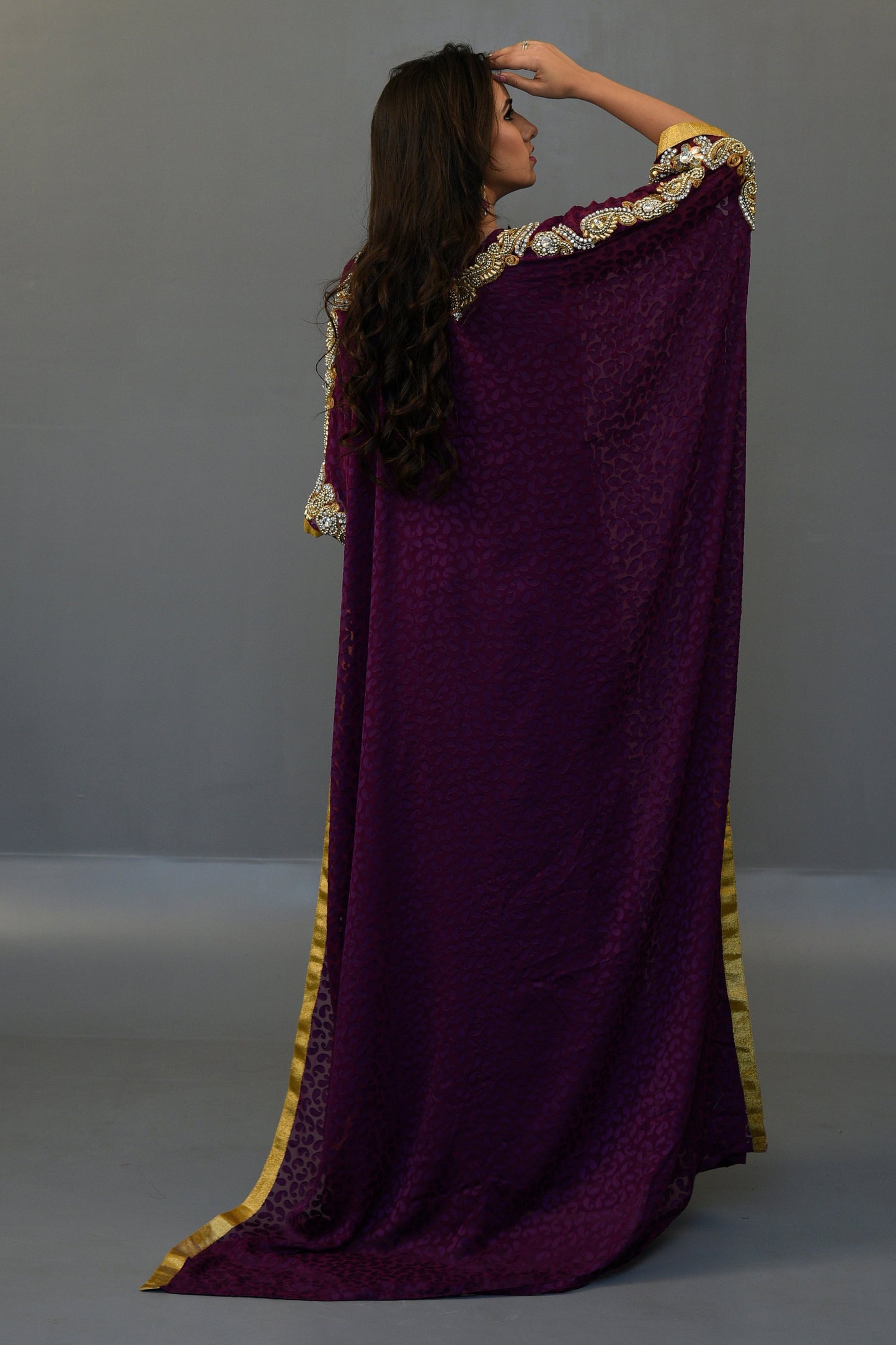 Violet Color Plus Size Kaftan