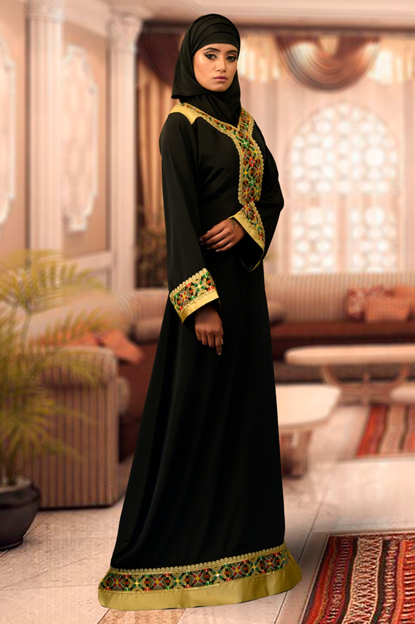 Black Color Maxi Abaya