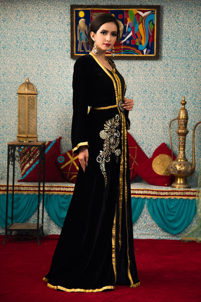 Black Color Morrocon Kaftan