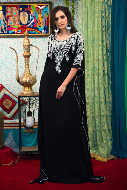 Black Color Georgette Kaftan