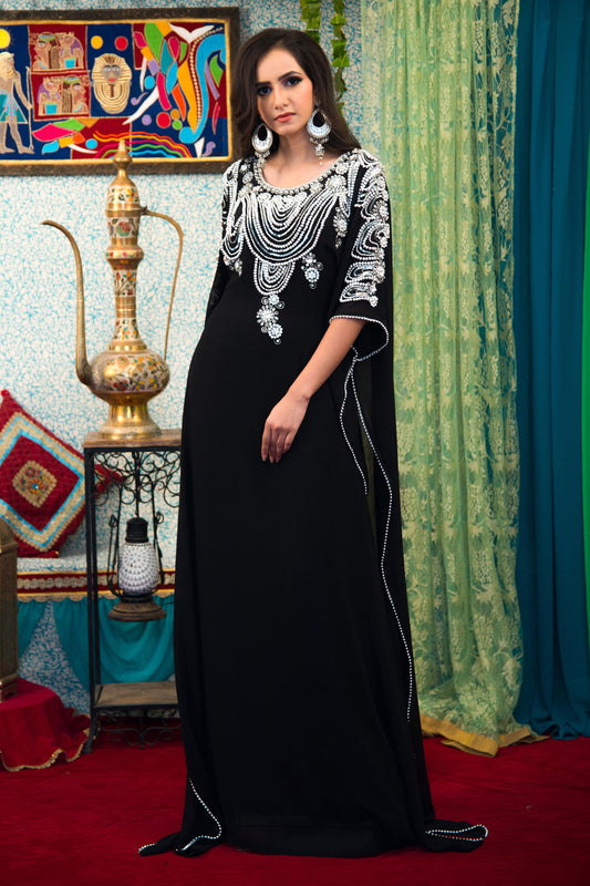 Black Color Georgette Kaftan