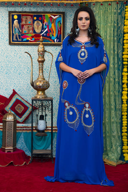 Blue Color Partywear Caftan