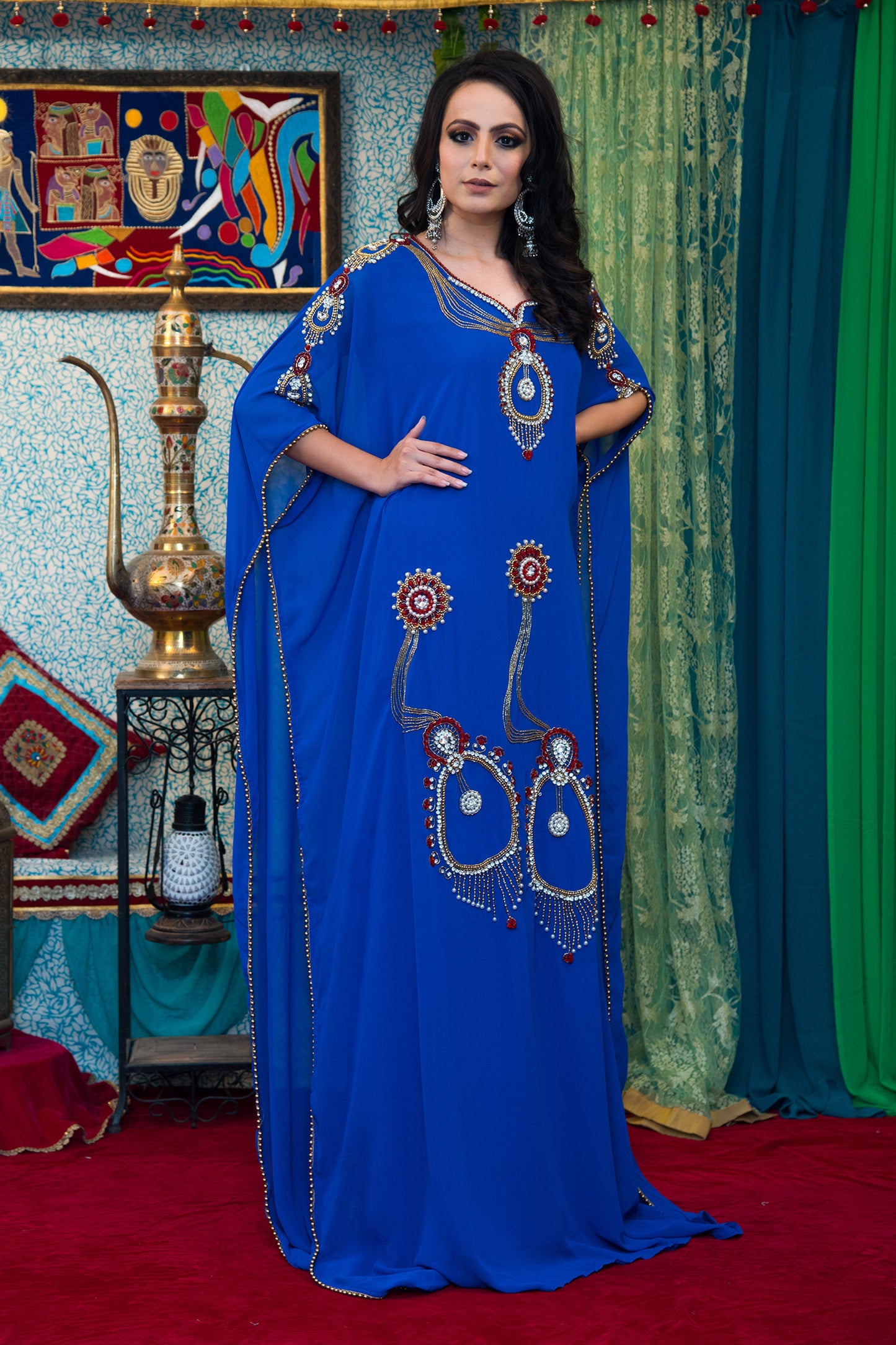 Blue Color Partywear Caftan