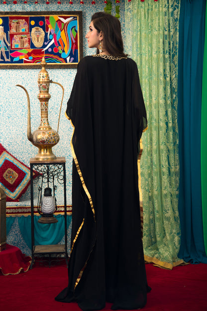 Black Color Georgette Designer Kaftan