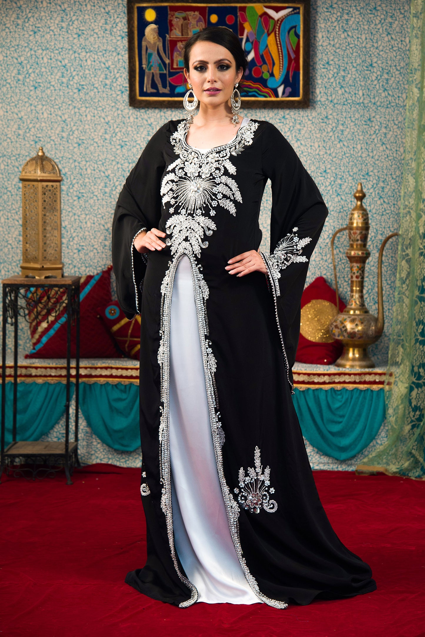 Black Color Kaftan For Women Dress