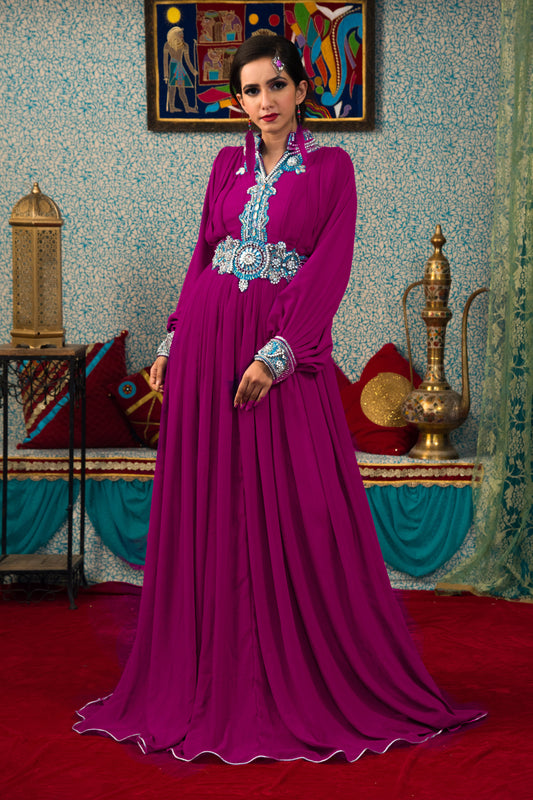 Purple Color PartyWear Kaftan