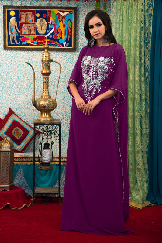 Purple Color Arabic Kaftan