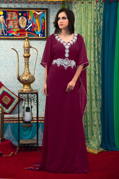 Violet Color Israeli Kaftan