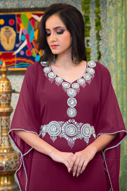 Violet Color Israeli Kaftan