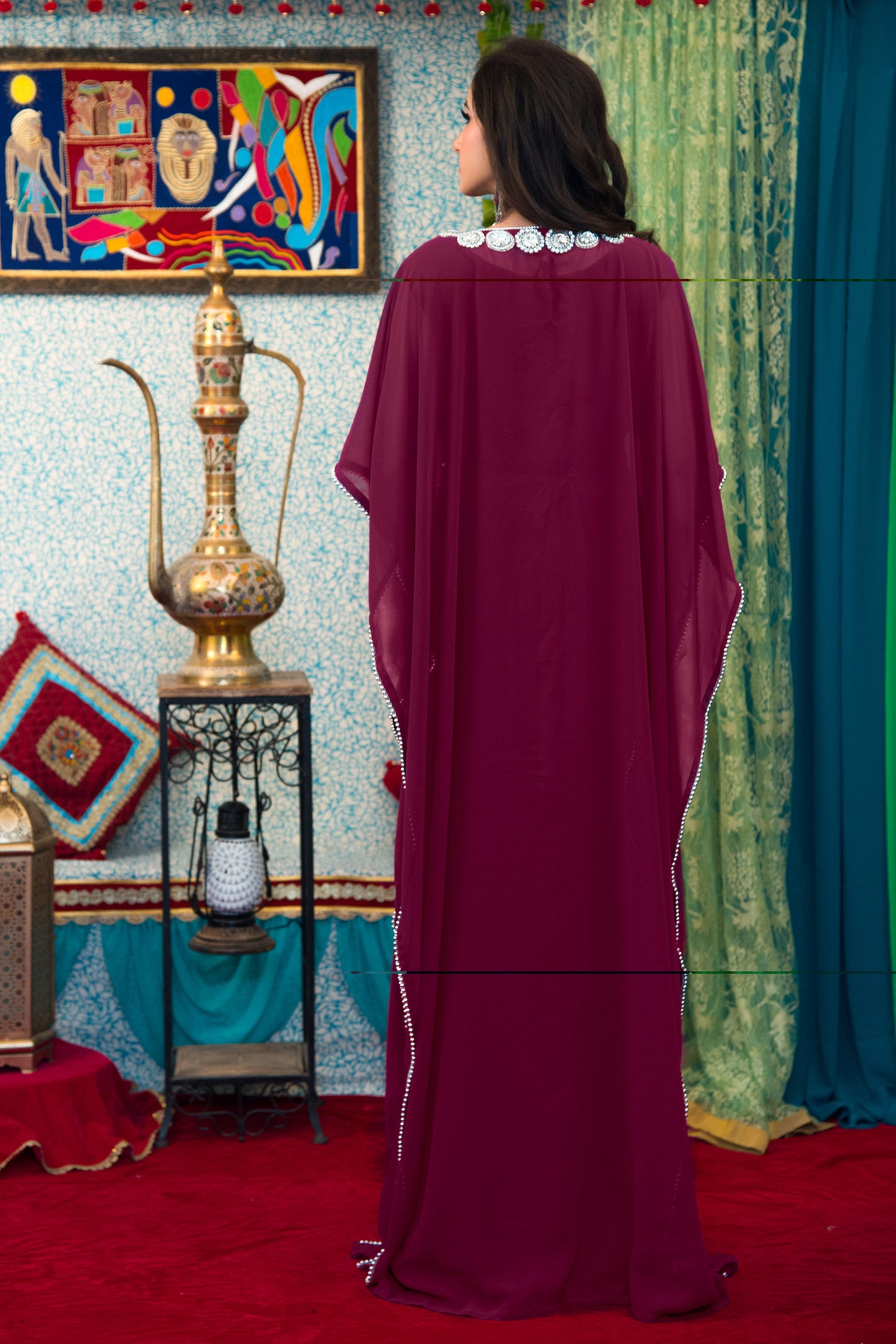 Violet Color Israeli Kaftan