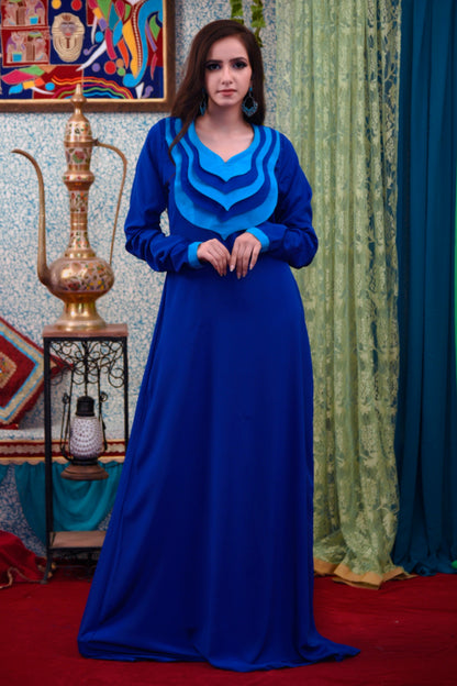 Blue Color Abaya Kaftan