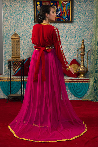 Pink Color Wedding Morrocon Kaftan