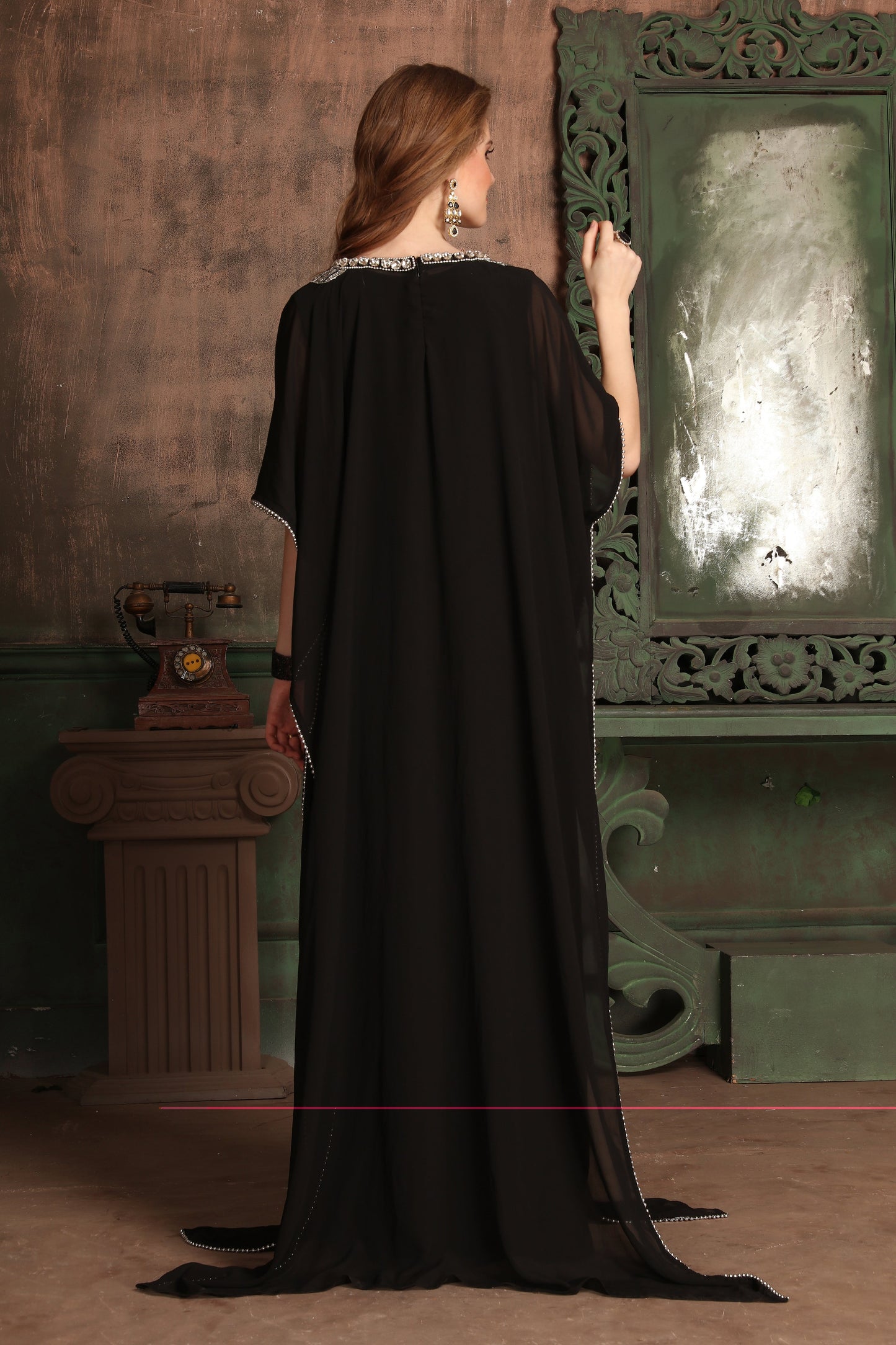 Black color Georgette Kaftan