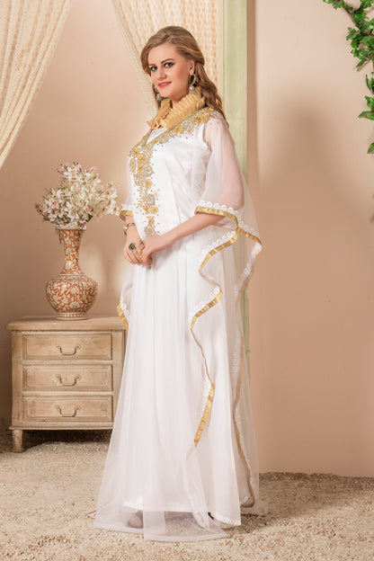 White Color Designerkaftan