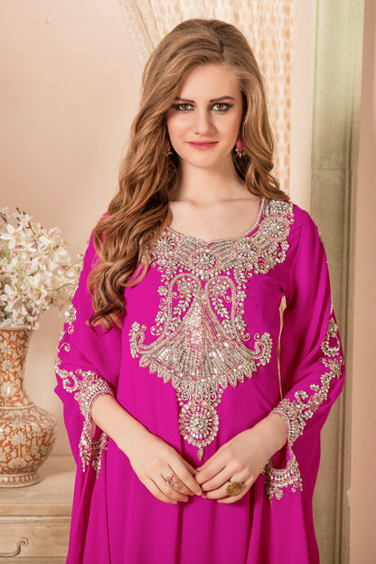 Pink Color Maxi Kaftan